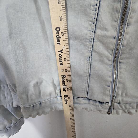 Multiblu Jean Fritz Denim Jacket Womens Button Front Size L (44 Size German) - Picture 10 of 14